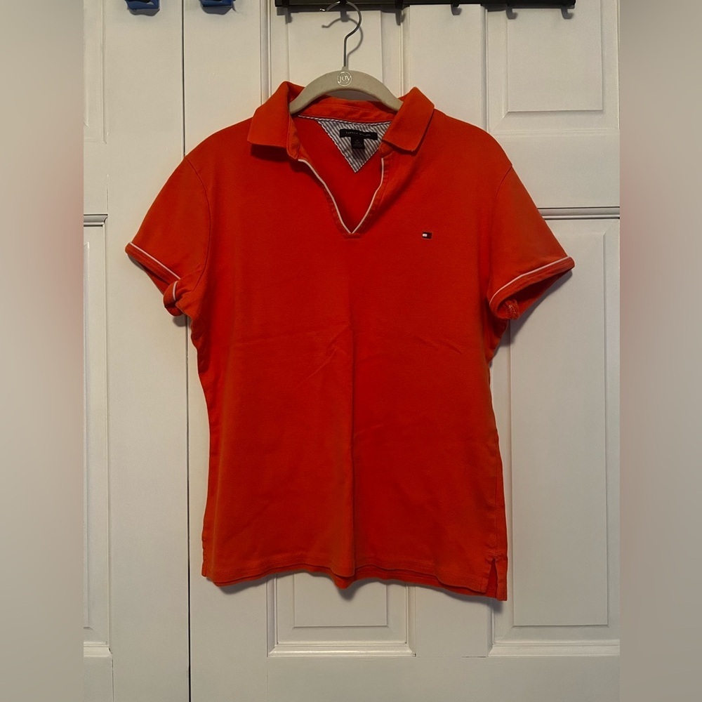 Tommy Hilfiger Women’s Salmon Polo Short Sleeve Size XL